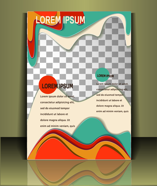 Moderner Business-Flyer Deckblatt Illustration Vector 02 modern illustration cover business   