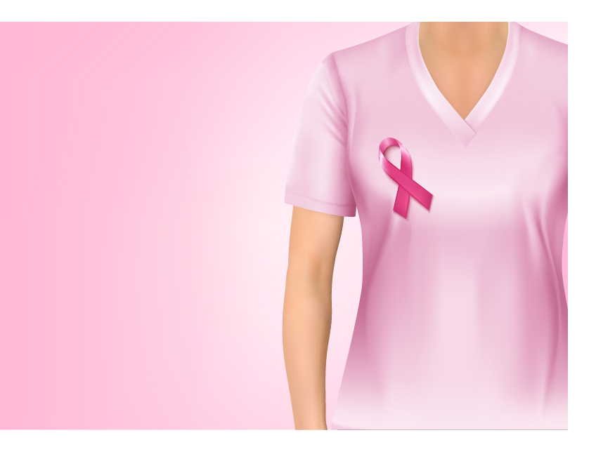 ピンクの t 胸 背景 癌 リボン ピンク t シャツ   