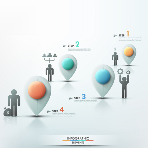 Ensemble d’effet 3D infographics éléments vecteur 09 infographies elements Effet   