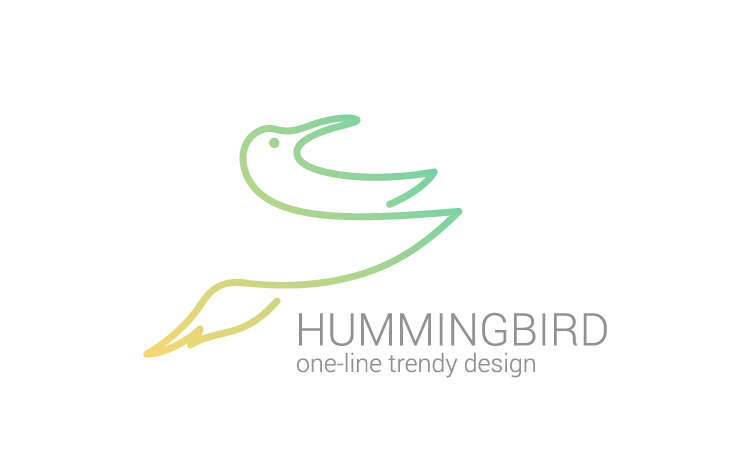 Einfacher Kolibri Logo Vektor logo Kolibri einfach   