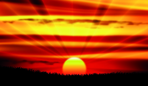Paysage de coucher du soleil beau vecteur fond 04 paysage fond vectoriel coucher de soleil beau arrière plan   