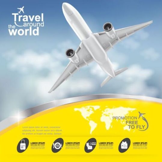 Voyage autour du monde avec le vecteur de conception d’affiche 02 voyage monde autour affiche   
