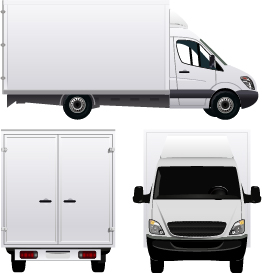 Camion de livraison de cargaison blanche vecteur 01 livraison fourgon cargaison blanc   