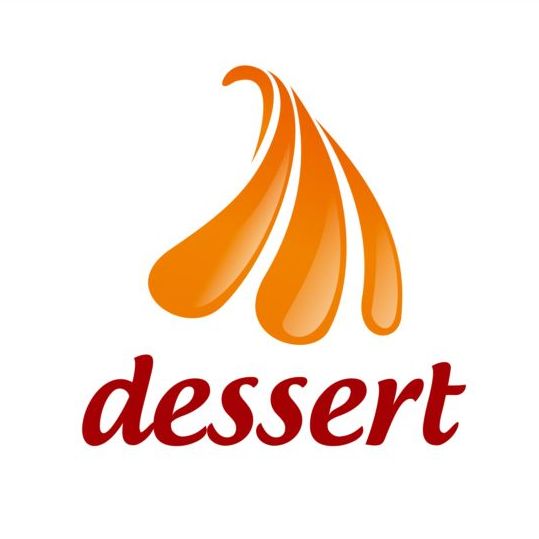 vecteur de logo de crème glacée orange orange logo glace Creme   