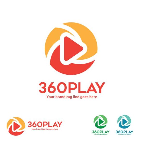 360 jouer logos Design Vector 03 logos jeux 360   