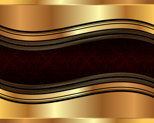 抽象的な金属黄金の背景ベクトル01 背景 抽象的 メタリック ゴールデン   