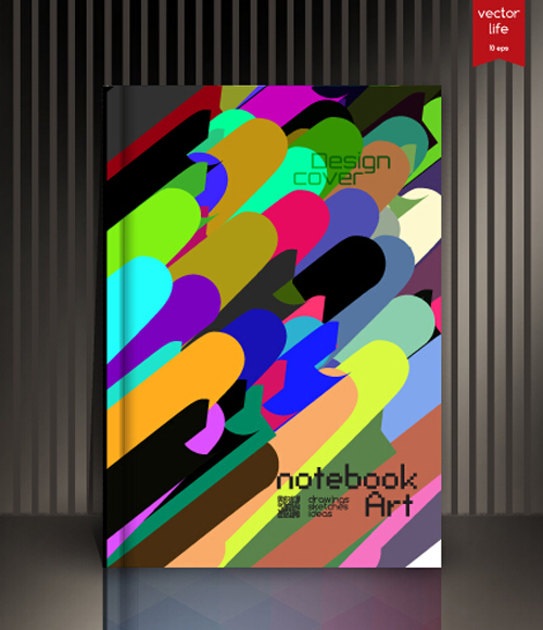 Abstract Stile Botebook Cover-Design-Vektor 07 Stile cover botebook abstract   