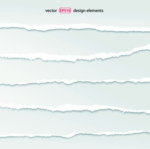 バナー破れた紙のデザイン要素ベクター04 紙 破れた紙 破れた バナー   