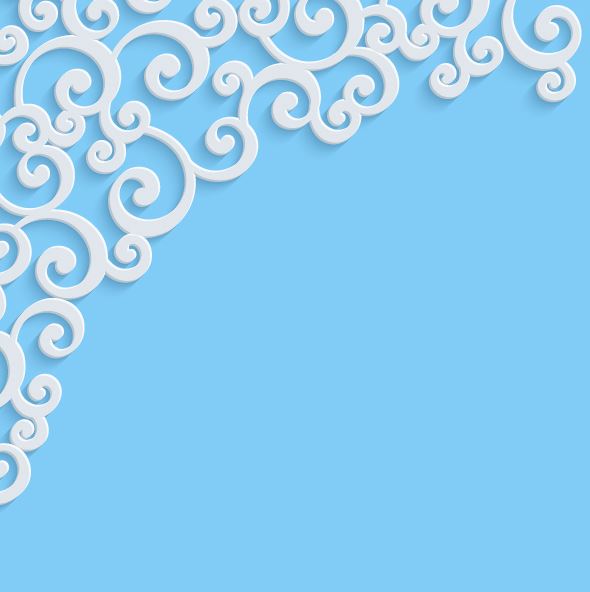 Fond bleu avec le vecteur de motif de fleur blanche 02 motif fleur Bleu blanc   