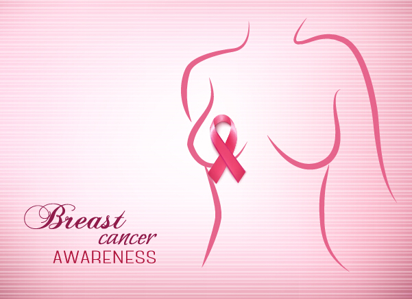 Le cancer du sein sensibilisation affiches publicitaires rose styles vecteur 02 styles roses sensibilisation sein Publicité cancer affiches   