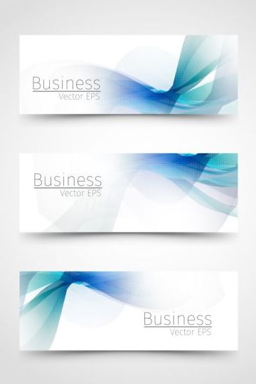 ビジネスバナーと青の抽象ベクトル01 ブルー ビジネス バナー   