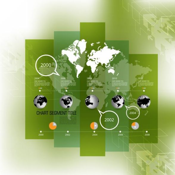 Business-Infografie-Vorlage grünen Stilen Vektor 02 Wirtschaft Infografik grün   