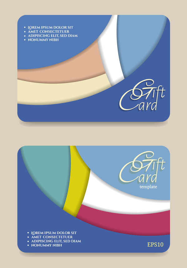 伝票ベクタ08を使用したコレクションギフトカード バウチャー コレクション ギフト カード   