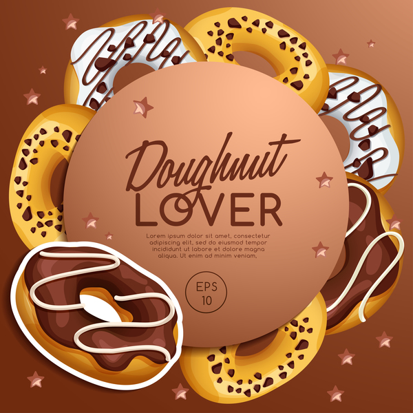 Doughnut Plakatvorlage Kreativer Vektor 06 poster Doughnut   