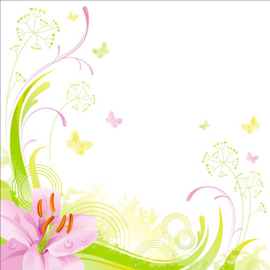 Eleganter blumiger Hintergrund Illustration Vektor 03 illustration Hintergrund floral elegant   