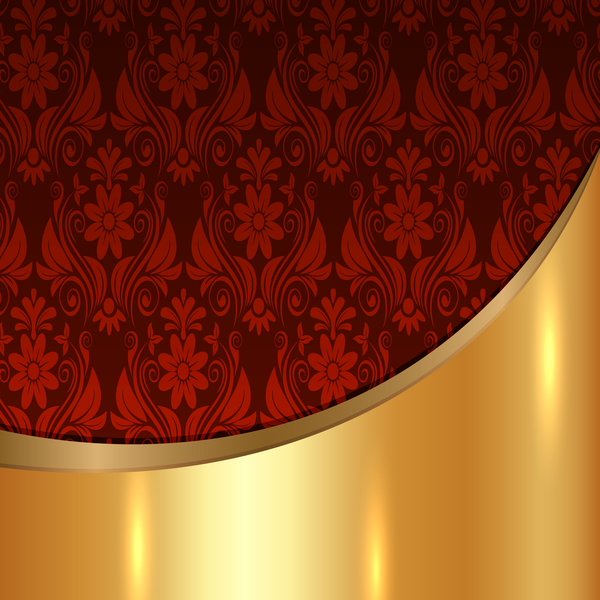 装飾パターンベクトル材料と Golded 金属の背景08 金属 装飾 パターン golded   