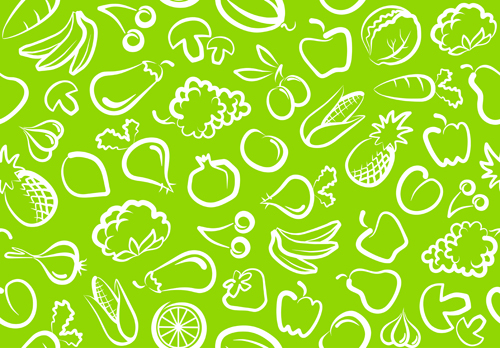 Handgezeichnetes Gemüse nahtlos Mustervektor 01 nahtlos Muster hand gezeichnet Gemüse   