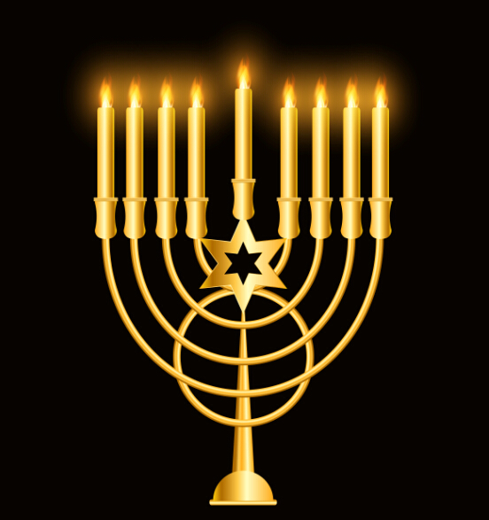 Glücklicher hanukkah Hintergrund mit Kerze vecotr 03 Kerze Hintergrund happy hanukkah   