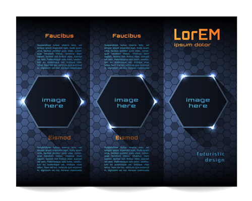 Modèles de brochure de styles de haute technologie Vector 03 templates tech high tech high brochure   