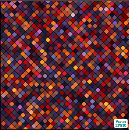 Multicolor-Mosaik glänzende Muster Vektormaterial 02 shiny Mustervektor multicolor Mosaik   