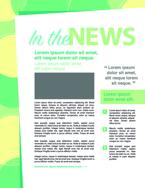 News Seite Layout Design Vektor 07 Seite Nachrichten layout   