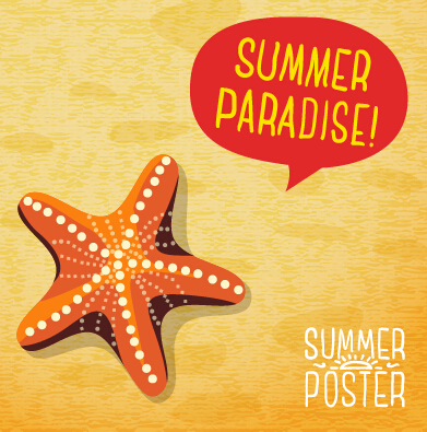 レトロな夏の広告ポスターベクトルセット05 広告 夏 レトロフォント ポスター   
