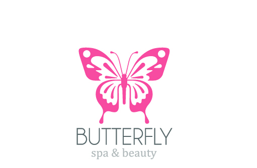 Schlicht Schmetterlingslogo-Design-Vektor Schmetterling logo einfach   
