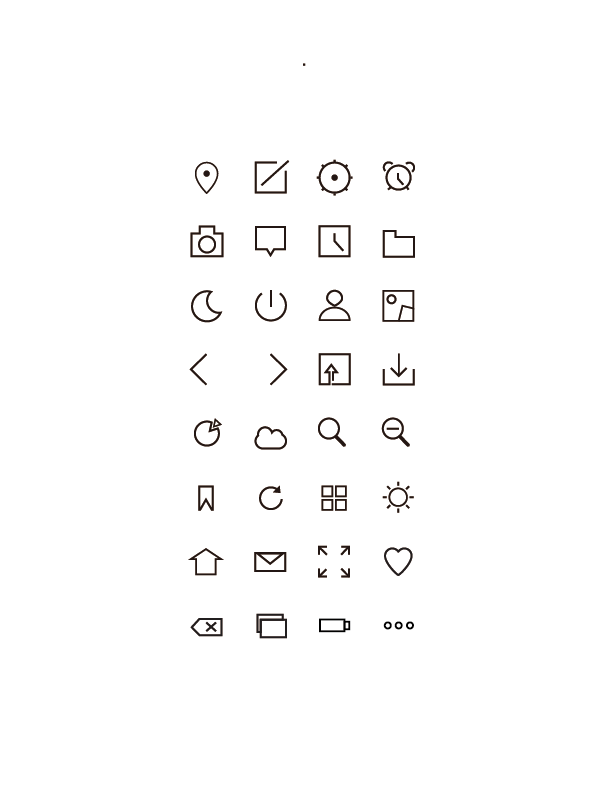 Einfache niedliche Umrisse Web-Icons Web-Ikonen web icons outline icons icon cute   