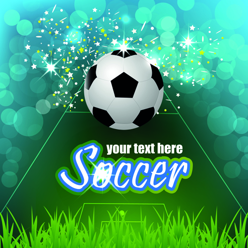 Matériel de vecteur d’affiche créative de football Soccer matériel Créatif affiche   