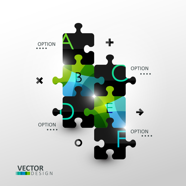 Statistitick puzzle infographie Template Vector 05 Statistick puzzle infographie   
