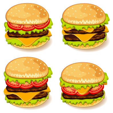 Burgers savoureux icônes graphiques vectoriels vecteur graphique savoureux icônes icône graphiques vectoriels burgers   