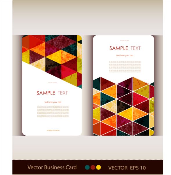 Dreieck mit Grunge-Stile Visitenkarte Vektor 03 Stile grunge Dreieck card business   