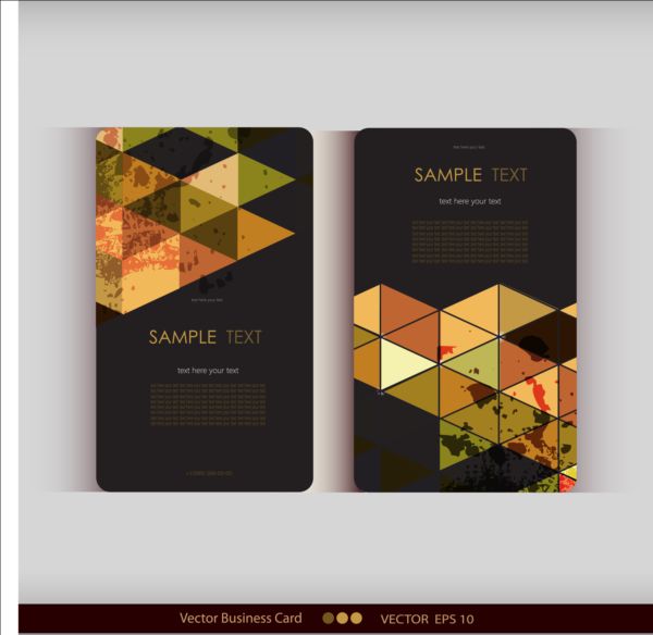 Dreieck mit Grunge-Stile Visitenkarte Vektor 13 Stile grunge Dreieck card business   