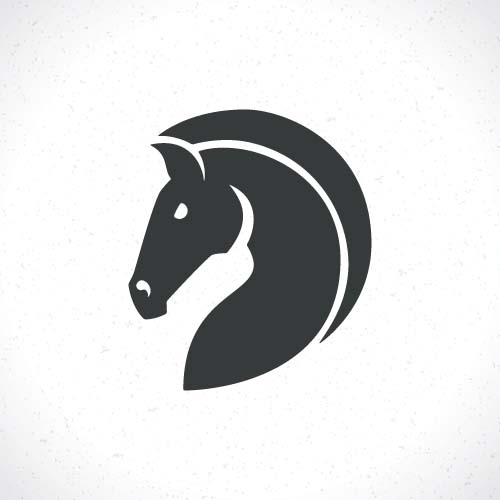 馬のロゴデザインのベクトルセット01 馬 ロゴ   