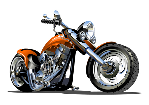ヴィンテージオートバイイラストデザインベクター07 ビンテージ デザイン オートバイ イラスト   