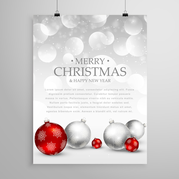 Weihnachtsflieger und Cover-Broschüre Design Vektor 03 Weihnachten flyer cover Broschüre   