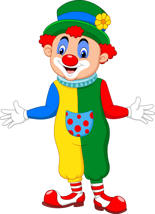 Zirkus-Clown-Illustrationsvektor Set 10 Zirkus clown   