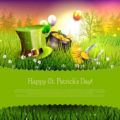 Zarte Patricks Tageskunst-Hintergrund-Vecor 01 Patricks Tag Hintergrund Delikate   