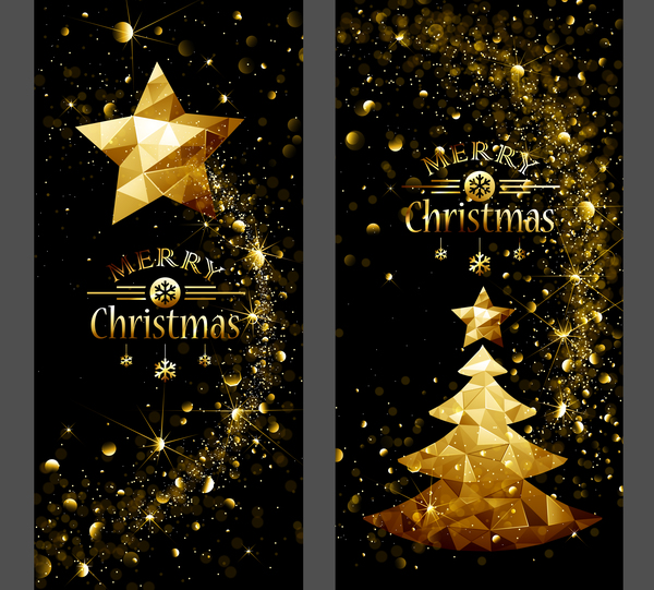 Goldener Weihnachtstraum vertikaler Banner-Vektor Weihnachten vertikal Traum gold banner   