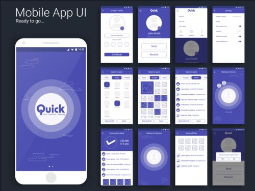 Vecteur de conception de thème d’application mobile 08 theme mobile application   