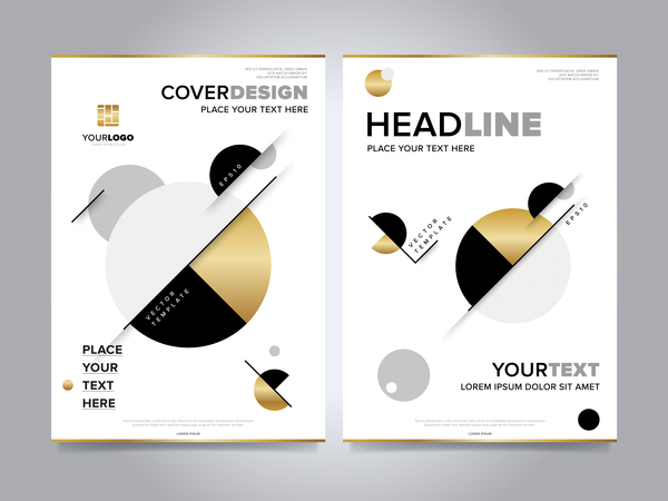 Prospekt und Zeitschriftendeckungsvektor Stil modern Magazin cover Broschüre   
