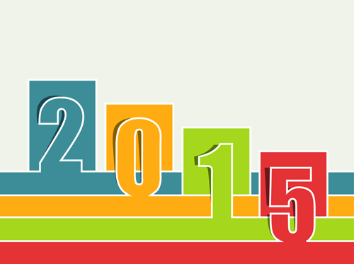 Neujahr 2015 Textgestaltung Set 13 Vektor text Neujahr 2015   
