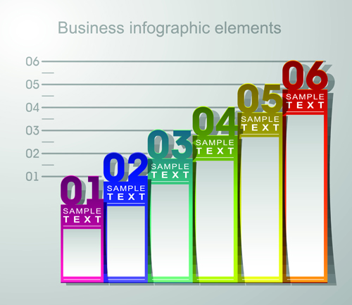Nummerierte Banner-Business-Infografiektor 04 nummeriert Nummer Infografik business banner   