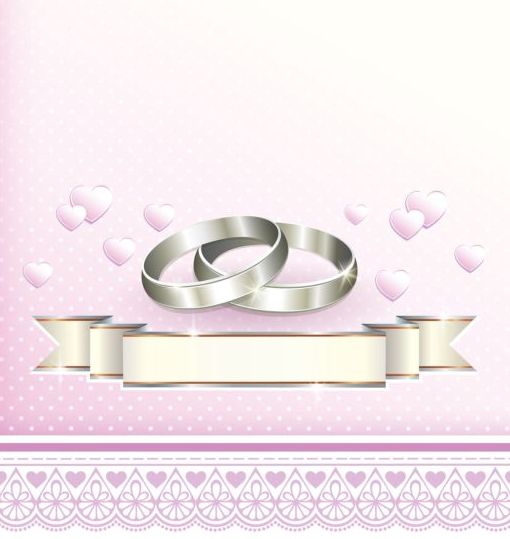 Cartes de voeux de mariage rose avec vecteur de dentelle voeux rose dentelle cartes   