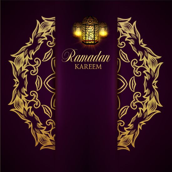 Ramadan Kareem violet fonds vecteur ensemble 37 ramadan pourpre kareem arrière-plans   