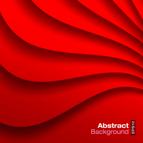 Fond rouge abstrait de vecteur d’onde 01 vague rouge fond vectoriel   