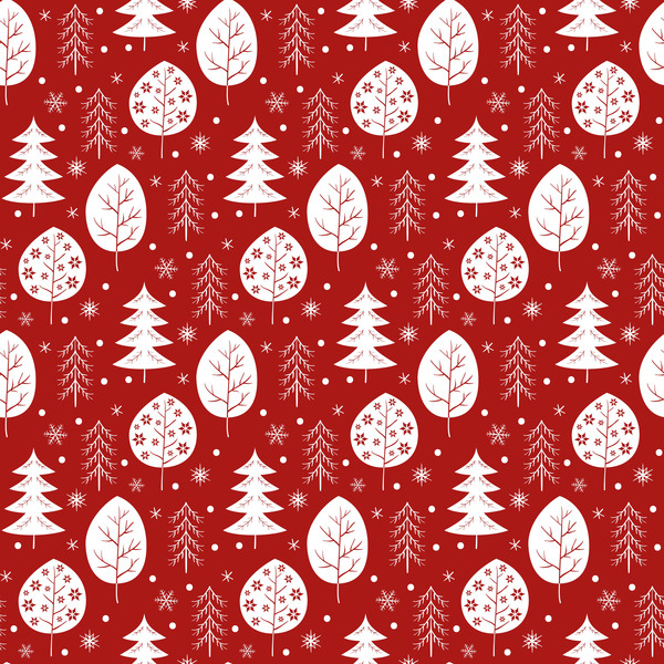 Flocon de neige avec arbre de Noël vecteur seamless pattern 07 sans soudure Noël modèle flocon de neige arbre   