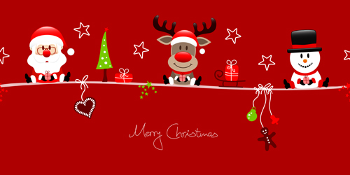 Schneemann santa mit Rentier-rotem Weihnachtshintergrund Weihnachten snowman santa background 2014   