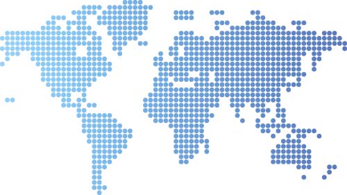Cartes du monde avec le vecteur rond bleu de points rondes Pois monde cartes Bleu   