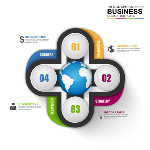 Business Infographic design créatif 3833 infographie design creative business   